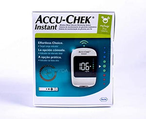 Accu-Chek Instant Glucometro con 10 Tiras y 10 Lancetas