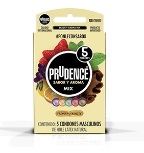 Prudence Sabor y Aroma Mix (Condones) c/5 condones