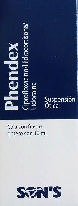 Phendex Gotas Oticas (Ciprofloxacino / Hidrocortizona / Lidocaina)