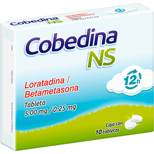 Cobedina NS (Loratadina/Betametasona) 5/.25mg 10 Tabs
