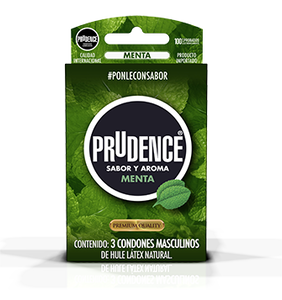 Prudence Sabor y Aroma Menta (Condones) c/3 condones