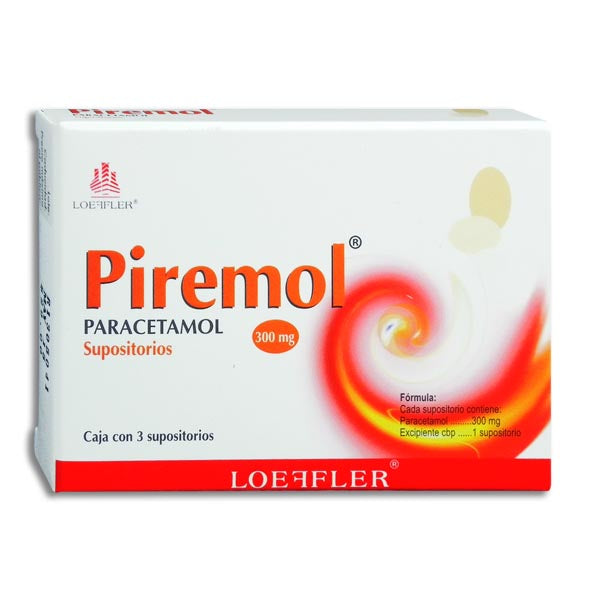 Piremol (Paracetamol 300 mg) Supositorios – Online Akumal Pharmacy